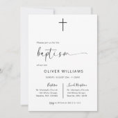 バプテスマ招待状テンプレートモダン、バプテスマ招待状 招待状 (正面)