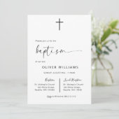 バプテスマ招待状テンプレートモダン、バプテスマ招待状 招待状 (スタンド正面)