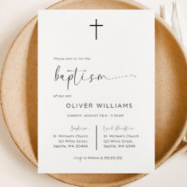バプテスマ招待状テンプレートモダン、バプテスマ招待状 招待状