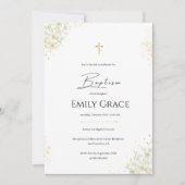 バプテスマ招待状テンプレート招待状《キリスト教》洗礼式や命名式 招待状 (正面)