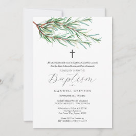 バプテスマ招待状パインボーズボタニカル 招待状
