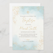 バプテスマ招待状ボーイ&ボーイ《キリスト教》洗礼式や命名式招待状 招待状 (正面/裏面)