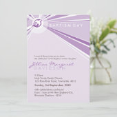 バプテスマ招待状モダン:: dove 6P 招待状 (スタンド正面)