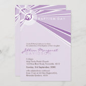 バプテスマ招待状モダン:: dove 6P 招待状 (正面/裏面)