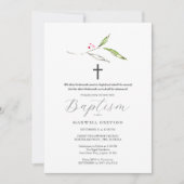 バプテスマ招待状宗教植物学 招待状 (正面)