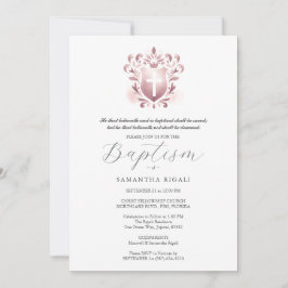 バプテスマ招待状宗教的な神の父母名 招待状