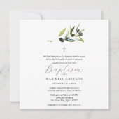 バプテスマ招待状宗教的オリーブブランチ広場 招待状 (正面)