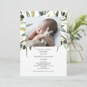 バプテスマ招待状水の色男女兼用写真 招待状 (スタンド正面)