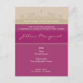 バプテスマ招待状: エレガント: 4 インビテーションポストカード (正面)