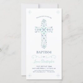 バプテスマ招待状 – 少年のカスタム招待状