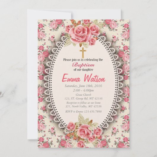 バプテスマ招待状 招待状 (正面)