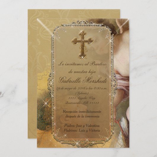 バプテスマ招待状 招待状 (正面/裏面)