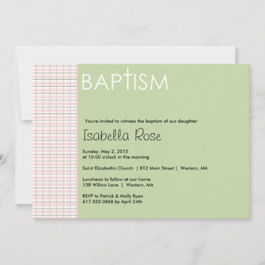 バプテスマ招待状 招待状 (正面)