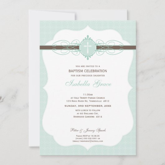 バプテスマ招待状:：無垢な3P 招待状 (正面)