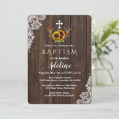 バプテスマ招待状 | Bohoひまわり〔雄ジカの〕枝角レース 招待状 (スタンド正面)