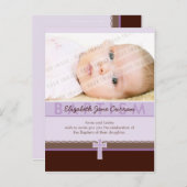 バプテスマ招待状:: pure 1 インビテーションポストカード (正面/裏面)