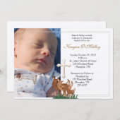 バプテスマ献身5x7フォトディアファミリー招待状 招待状 (正面/裏面)