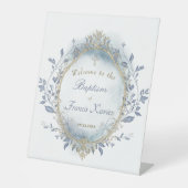 バプテスマ男の赤ちゃんウェルカムサイン 台座サイン (正面)