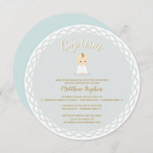 バプテスマ男の赤ちゃん 招待状 (正面/裏面)