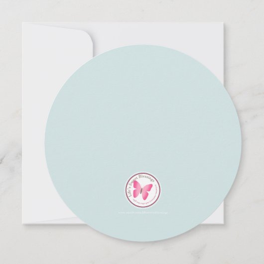 バプテスマ男の赤ちゃん 招待状 (裏面)