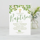 バプテスマ男女兼用ボタニカル《キリスト教》洗礼式や命名式 招待状 (スタンド正面)