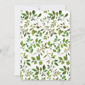 バプテスマ男女兼用ボタニカル《キリスト教》洗礼式や命名式 招待状 (裏面)