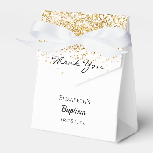 バプテスマ白金ゴールドグリッター感謝していユー フェイバーボックス (正面サイド)