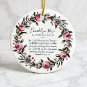 バプテスマ祈りの言葉フローラ形容 セラミックオーナメント