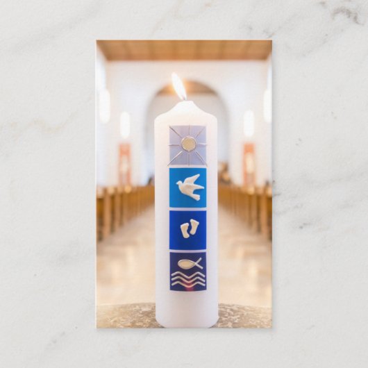 バプテスマ祈りの言葉 | バプテスキャンドル 名刺 (正面)