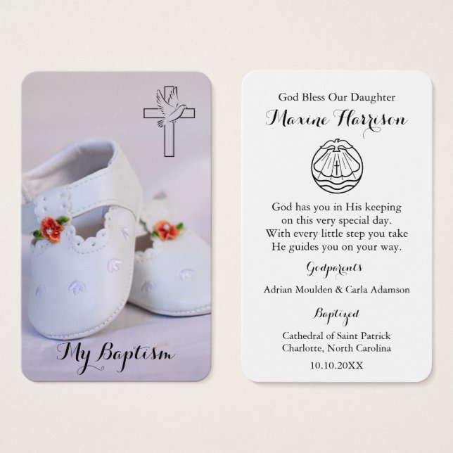 バプテスマ祈りの言葉 |リトルシューズ (正面&裏面)