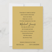 バプテスマ第1共産主義金ゴールド 招待状 (裏面)