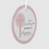 バプテスマ素晴らしースピックスレースパーソナライズされた オーナメント (正面)