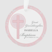 バプテスマ素晴らしースピックスレースパーソナライズされた オーナメント (正面)