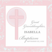 バプテスマ素晴らしースピックスレースパーソナライズされた シール (正面)