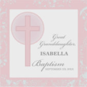 バプテスマ素晴らしースピックスレースパーソナライズされた シール (正面)