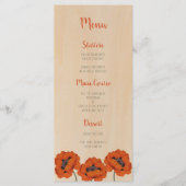 バプテスマ素朴スガールポピズウッドレッド手書き メニュー (正面)