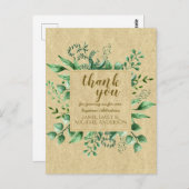 バプテスマ素朴ボタニカル離れ ポストカード (正面/裏面)