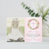 バプテスマ聖体確認少女フローラ写真 サンキューカード (スタンド正面)