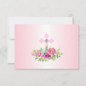 バプテスマ聖体確認少女フローラ写真 サンキューカード (裏面)