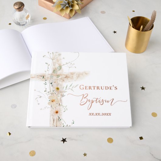 バプテスマ聖十字架 ゲストブック (正面見開き)