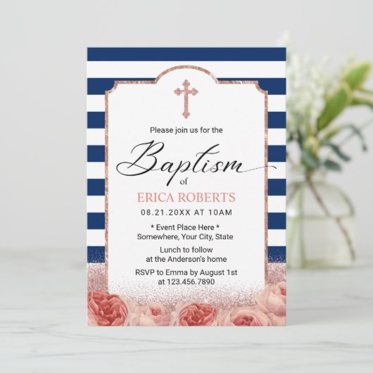 バプテスマ航海のニーストライプバラ金ゴールドフローラ 招待状 (スタンド正面)