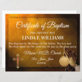 バプテスマ証明書 (正面/裏面)