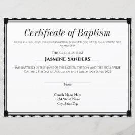 バプテスマ証明書