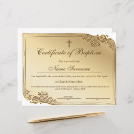 バプテスマ証明書，ベビー献身