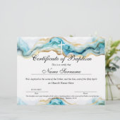 バプテスマ証明書，ベビー献身 (スタンド正面)