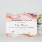 バプテスマ証明書，ベビー献身 (スタンド正面)