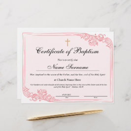 バプテスマ証明書，ベビー献身