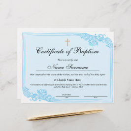 バプテスマ証明書，ベビー献身