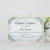 バプテスマ証明書，ベビー献身 (スタンド正面)