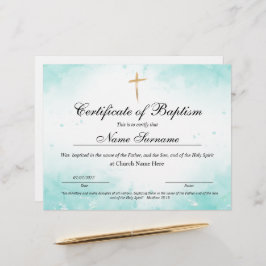 バプテスマ証明書，ベビー献身